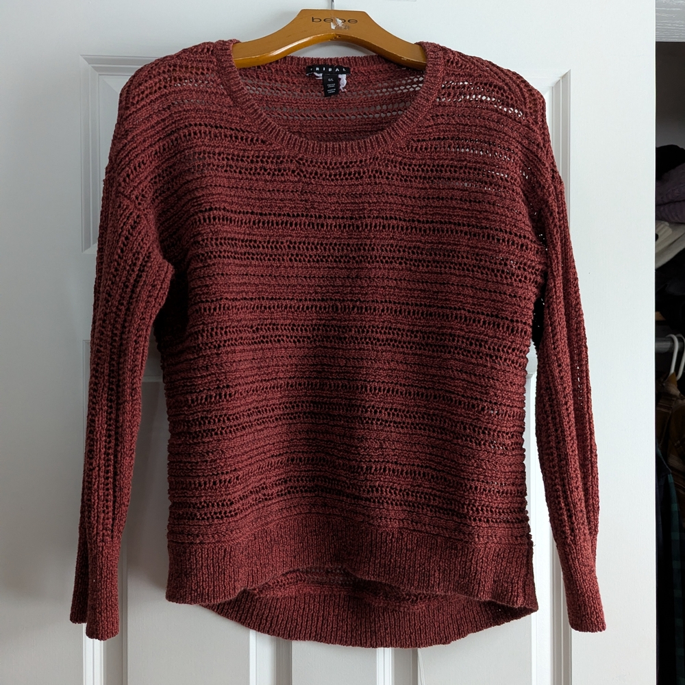 H&M Maroon Crew Neck Sweater